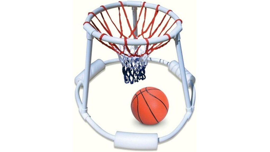 floating pool basketball game
