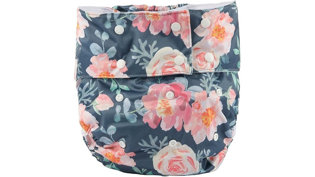 floral reusable cloth diaper