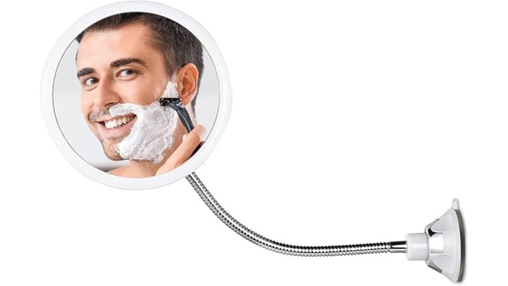 fogless adjustable shower mirror