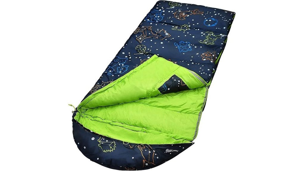 glow in the dark kids sleeping bag