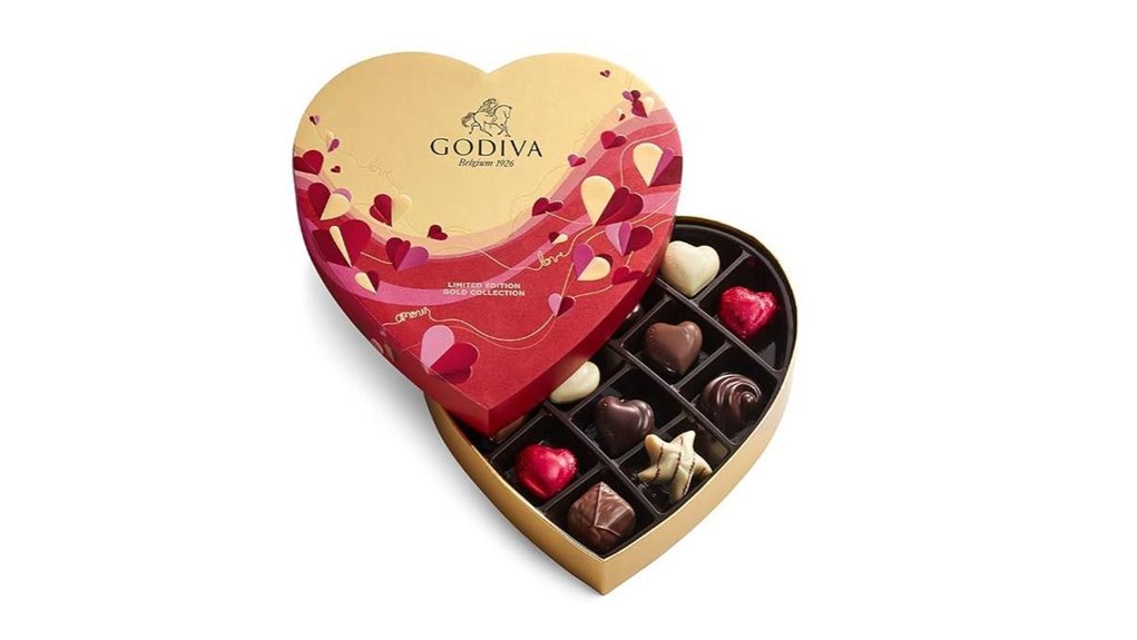 heart shaped chocolate gift