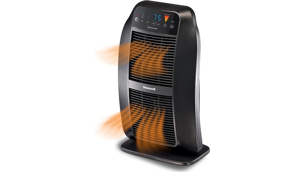 honeywell ceramic heater black