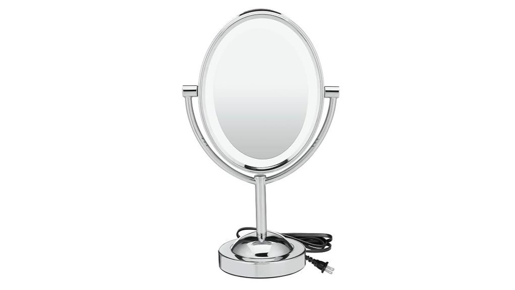 illuminated dual sided mirror