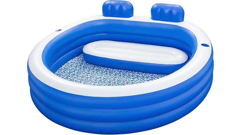 inflatable pool with seating