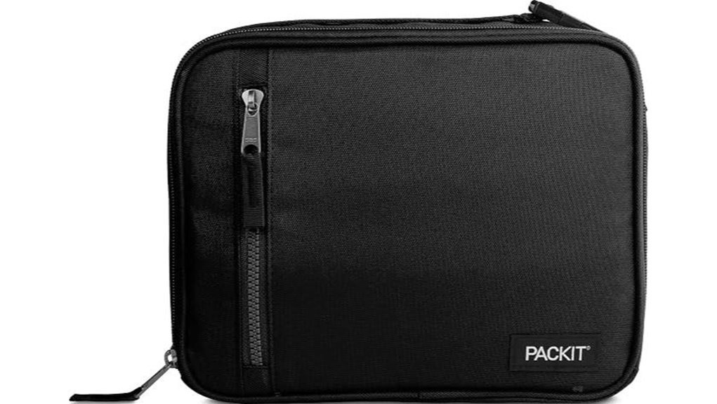 insulated black lunch box
