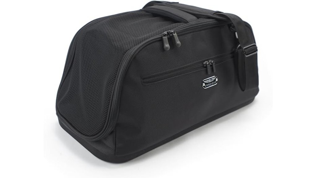 jet black pet carrier