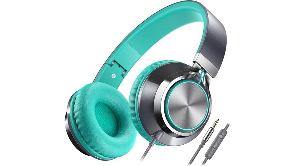 kids wired headphones with mic
