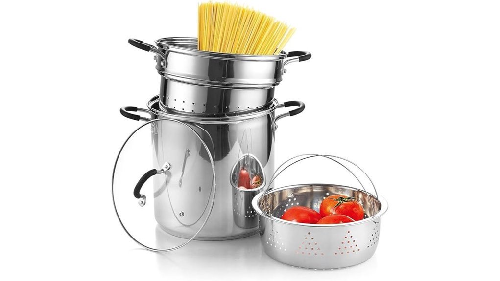 large stainless steel pot
