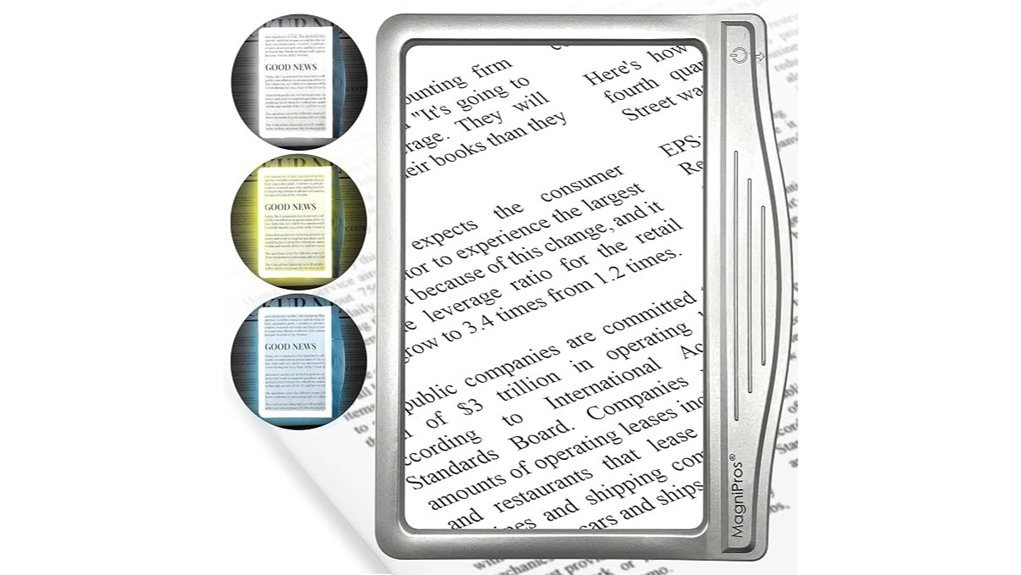 led page magnifier reading