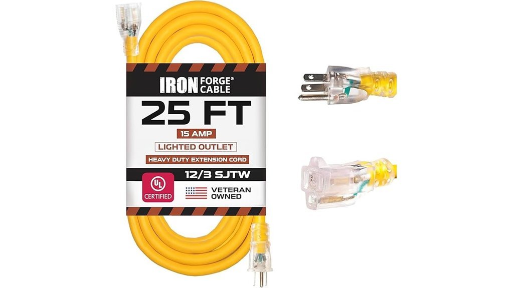 lighted outdoor extension cord