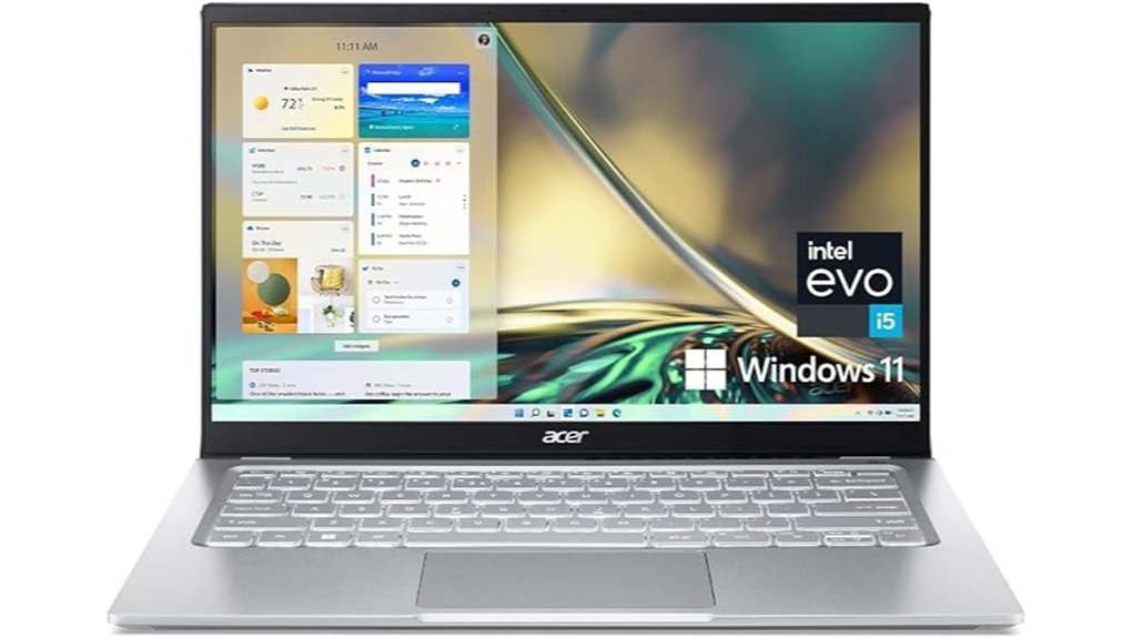 lightweight intel evo laptop