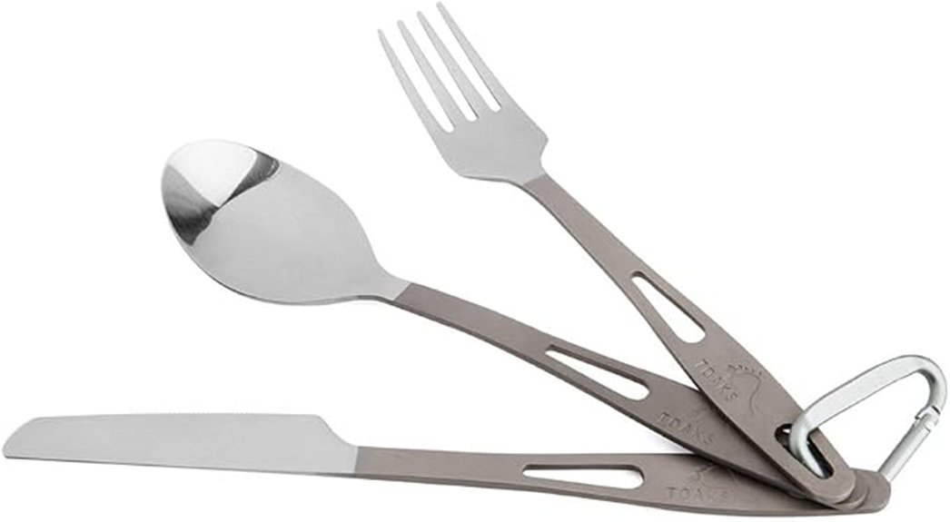 lightweight titanium cutlery set