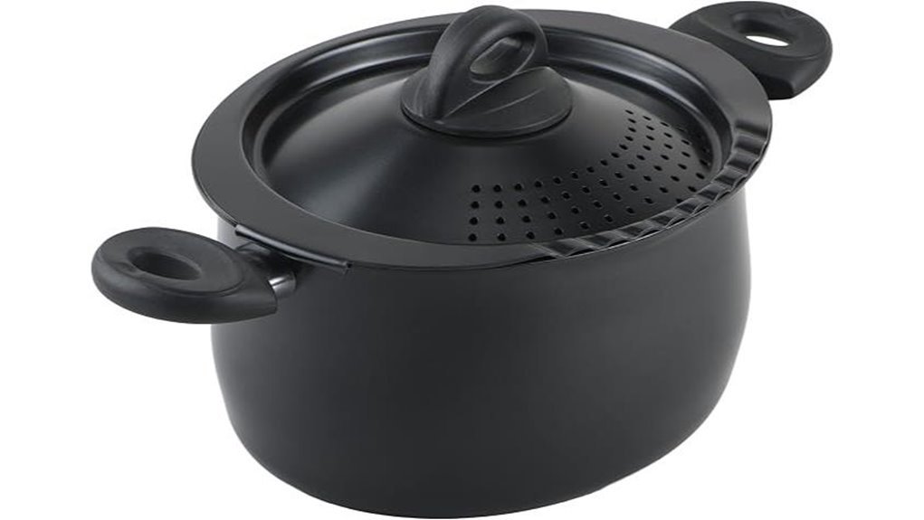 nonstick pasta pot strainer