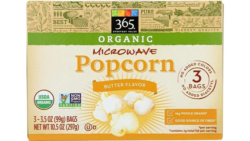 organic butter popcorn pack