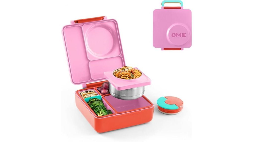 pink insulated kids lunchbox