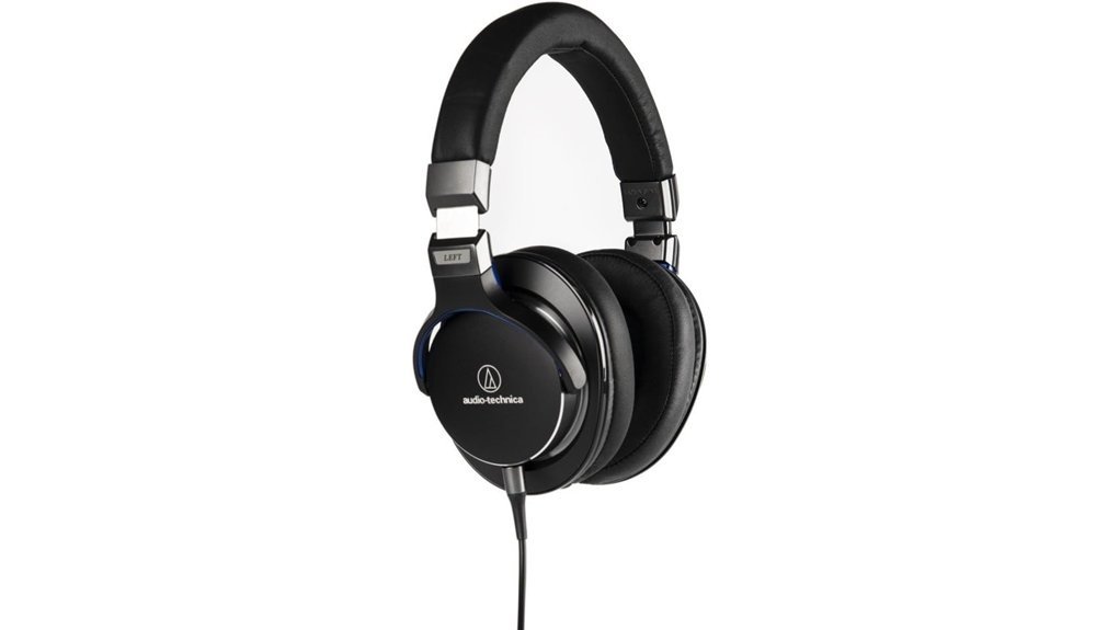 premium over ear headphones black