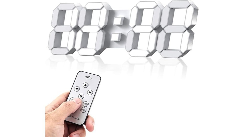 remote controlled 3d wall clock