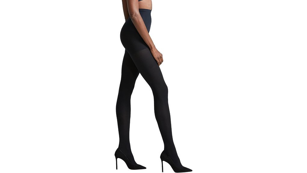smoothing waistband control tights