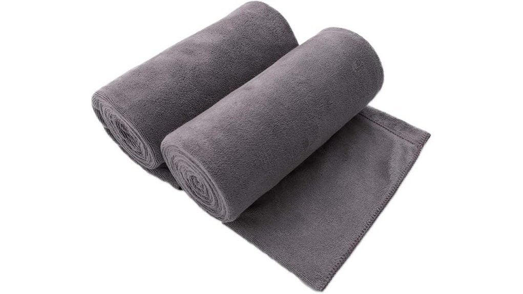 soft grey microfiber towels