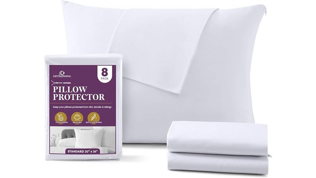 standard zipper pillow protectors