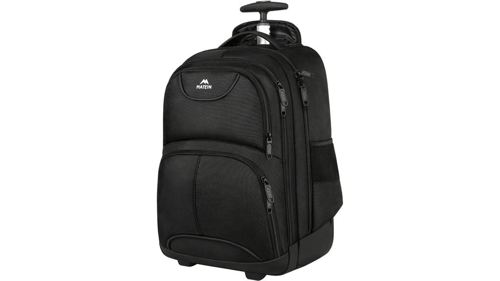 water resistant rolling backpack