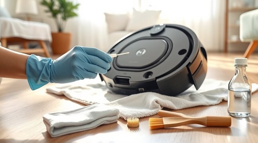 clean robot vacuum contacts