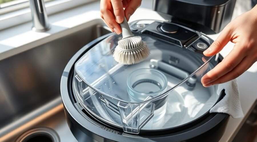 clean robot vacuum water tank