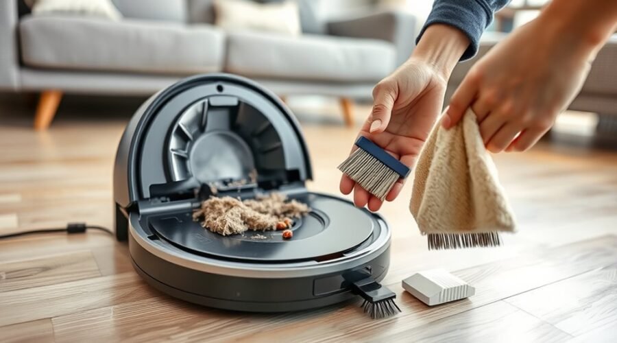 clear robot vacuum dock