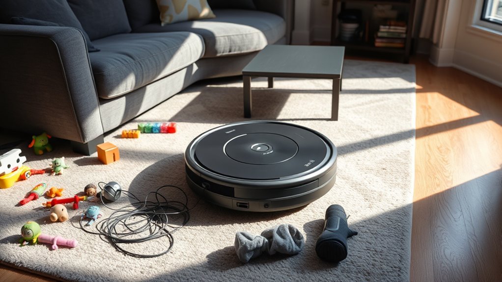 clutter hinders robot vacuums