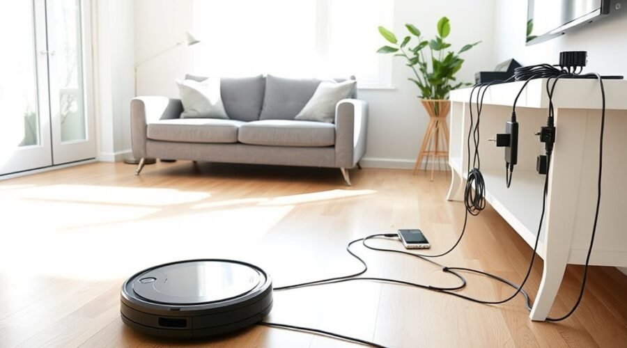 cord management for vacuums