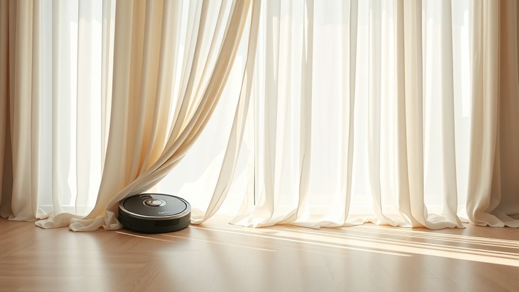 curtains hinder vacuum navigation