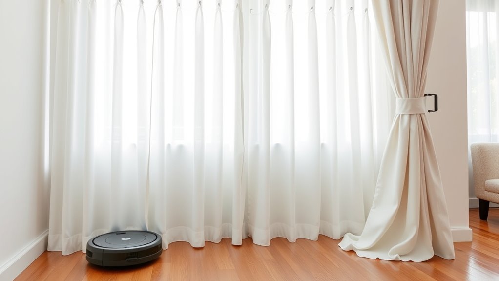 curtains obstruct robot vacuums