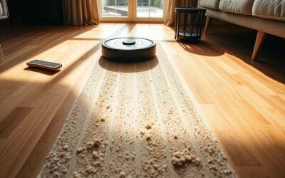 debris lines from vacuum