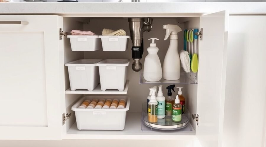 efficient kitchen sink storage