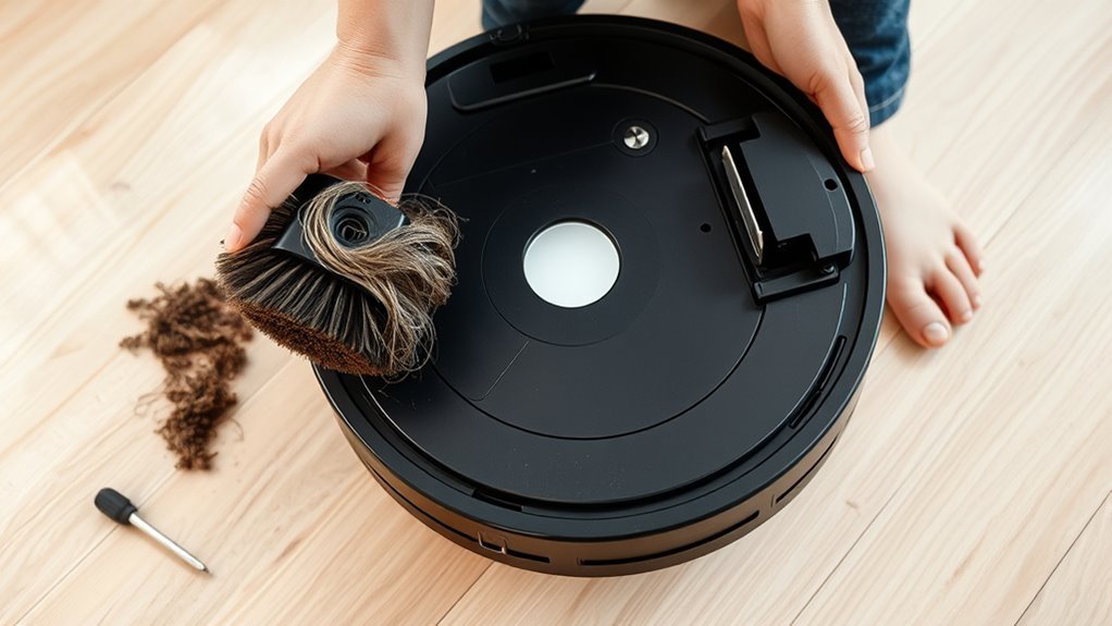 fix stuck vacuum brush