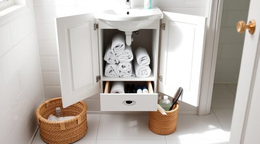 maximize small bathroom storage