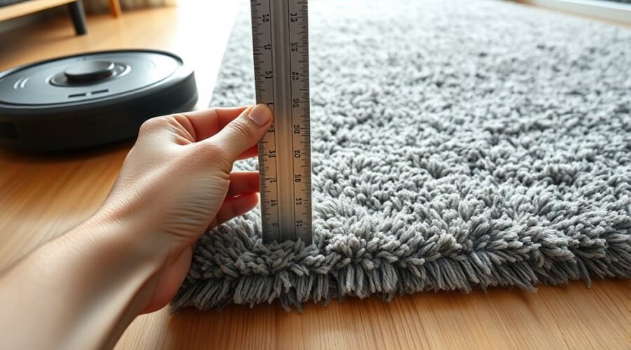 measuring rug pile height