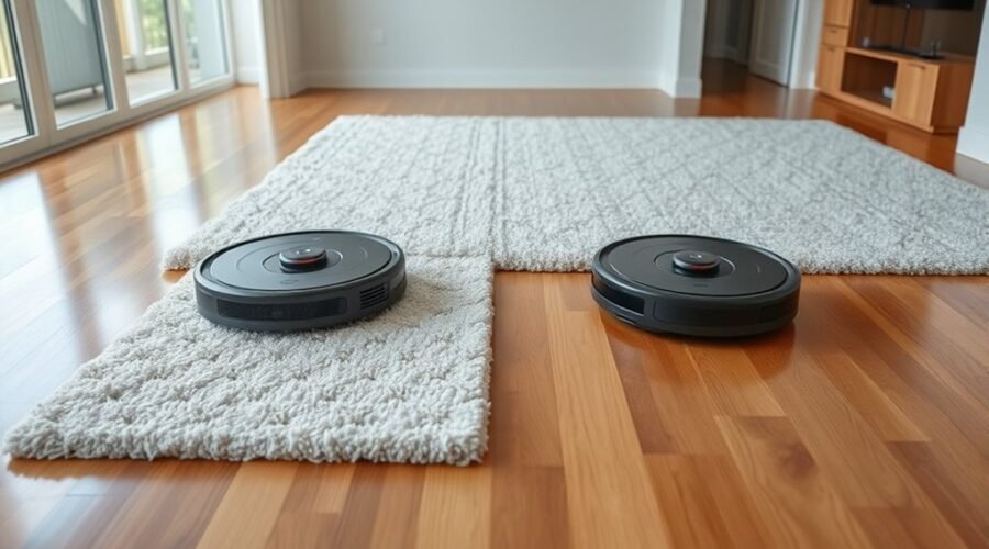 mopping versus carpet navigation