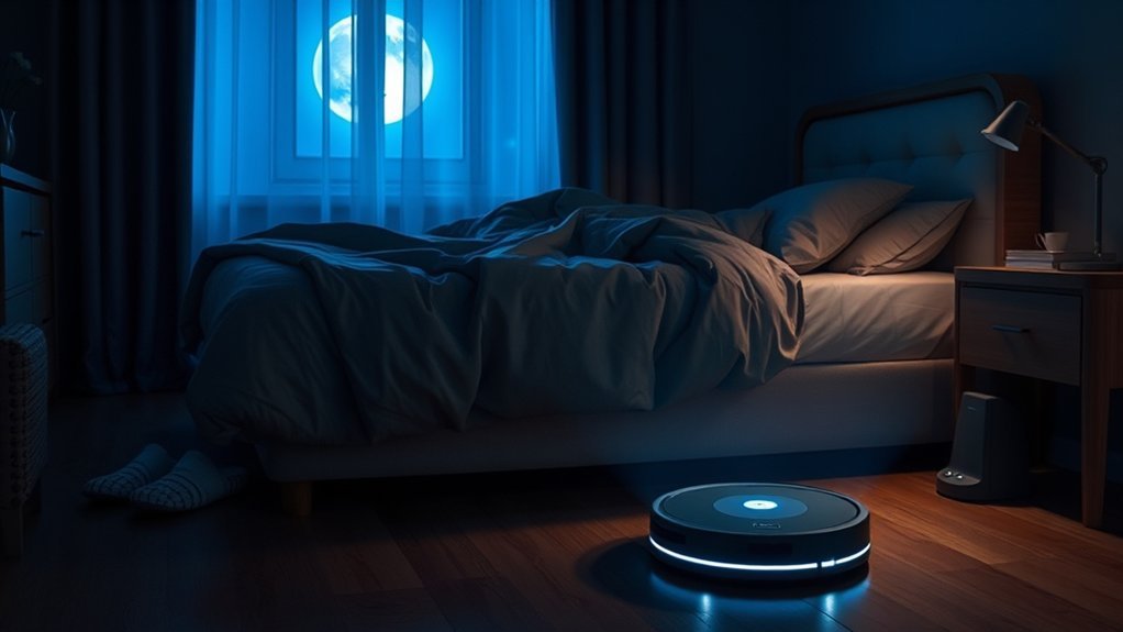 nighttime robot vacuum cleaning