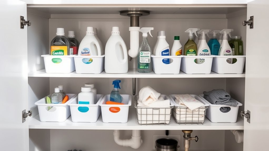 organize laundry supplies efficiently
