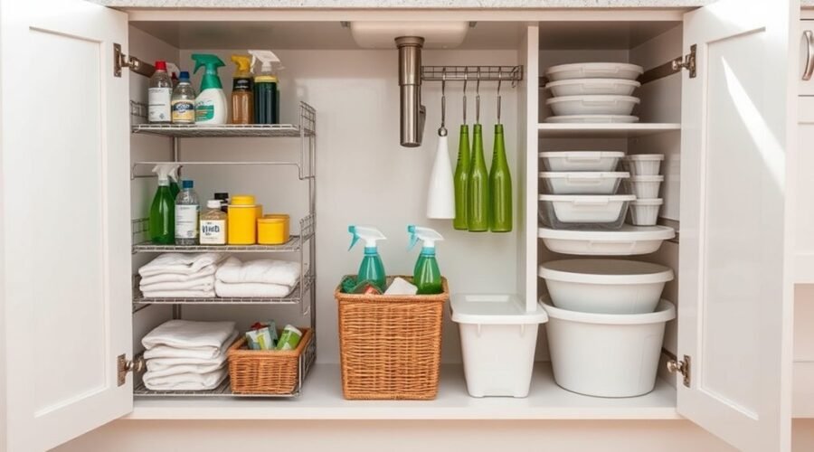 organizing kitchen sink space