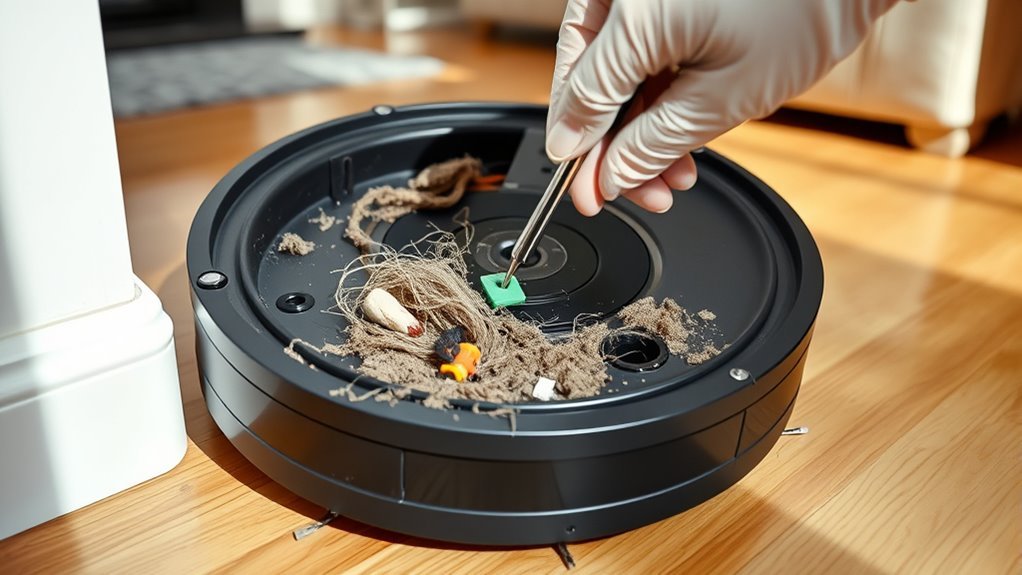 preventing robot vacuum clogs