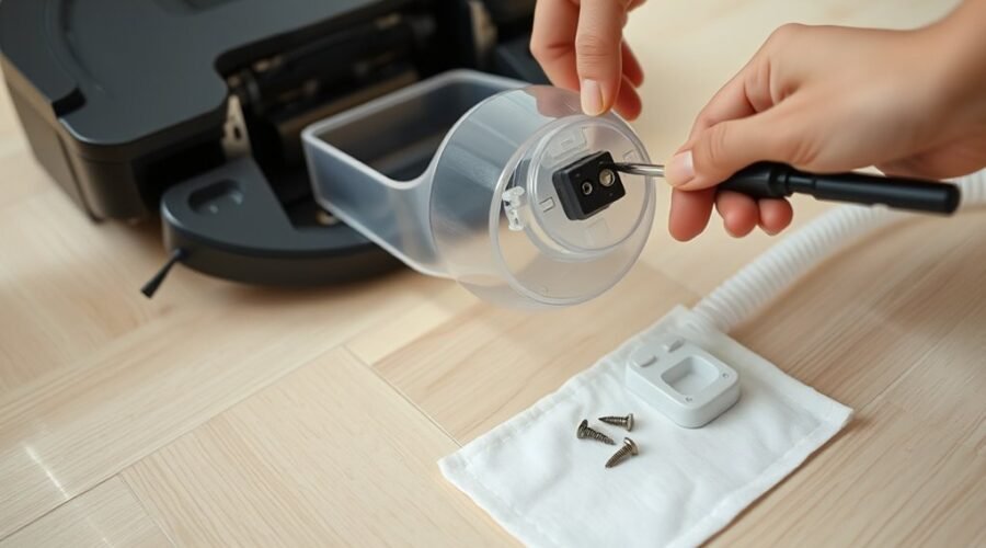 repair robot vacuum latch