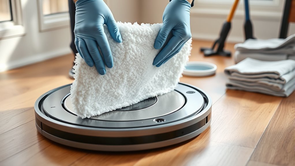 replace mop pads safely