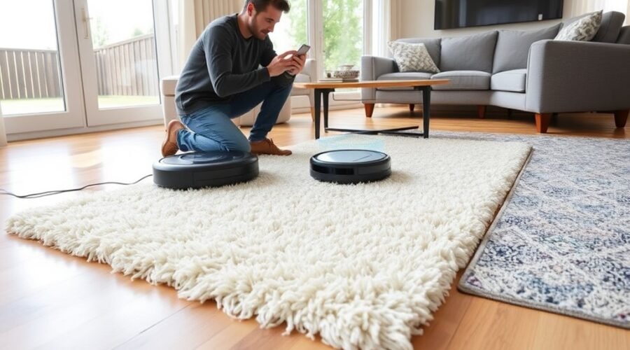 robot vacuum area rugs
