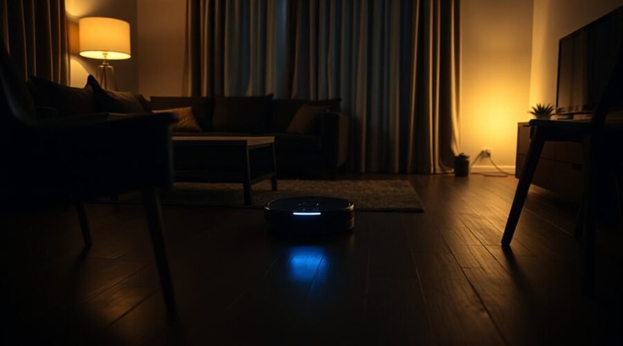 robot vacuum operates night