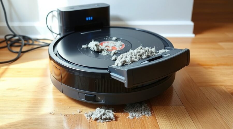 robot vacuum self empty issues