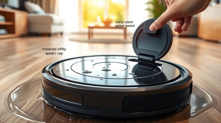 robot vacuum water leak