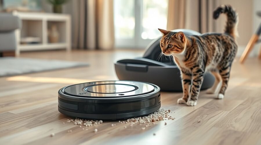 robot vacuums and cat litter