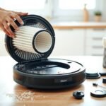 safely clean robot filter